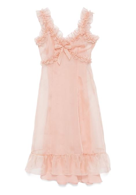 Pink ruffle-detailed midi dress Alessandra Rich - women